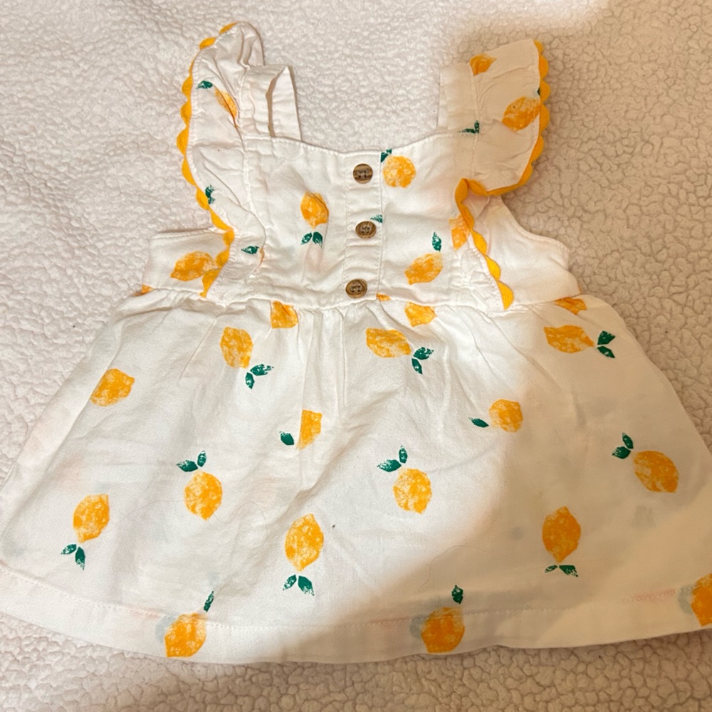 Carter's Lemon Print Dress with Ruffles